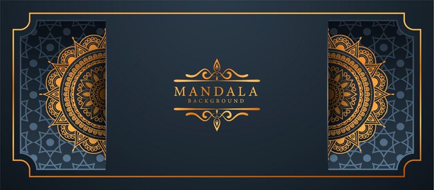 Creative luxury mandala banner background