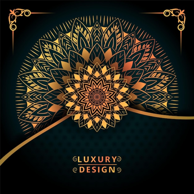 Design di mandala di lusso creativo