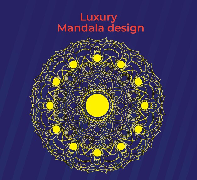 Vector creative luxury mandala design.