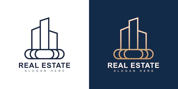 Креативный дизайн логотипа роскошной недвижимости