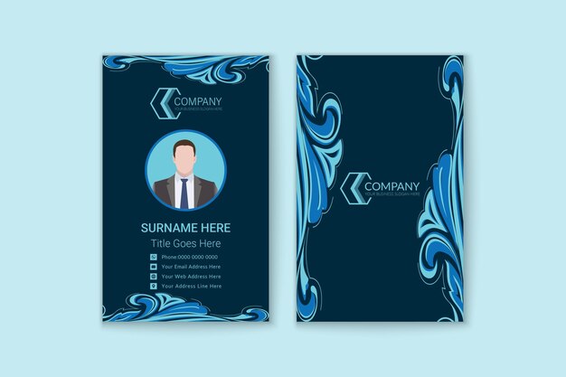 Creative luxury vertical business card template