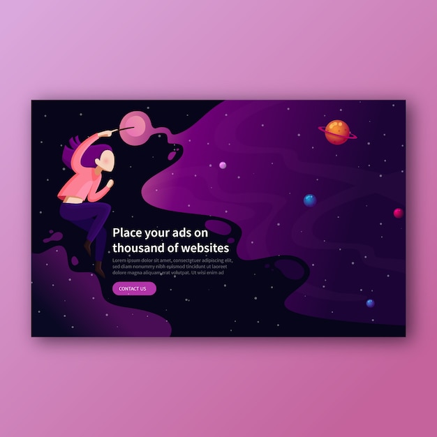 Целевая страница creative magic designer header