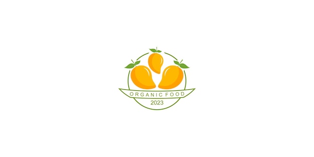 Creative mango logo design with unique concept premium vector