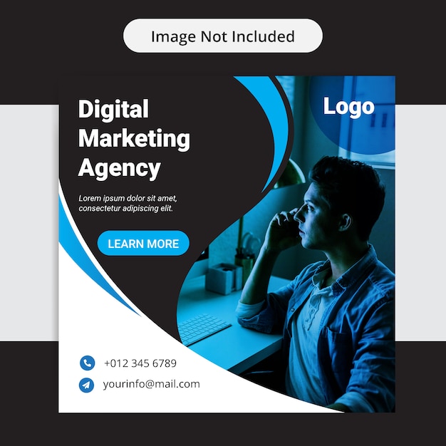 Vector creative marketing agency business social media insta post design template