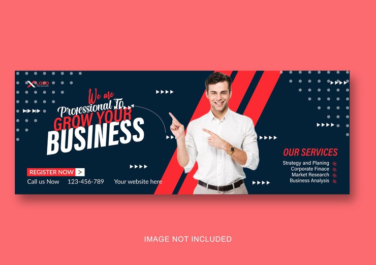 Vector creative marketing agency and corporate facebook cover design template