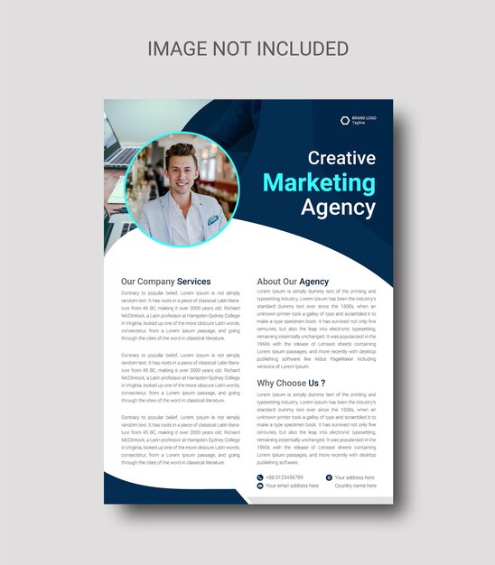 creative marketing agency corporate flyer template design