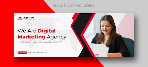 Creative marketing agency facebook cover banner template