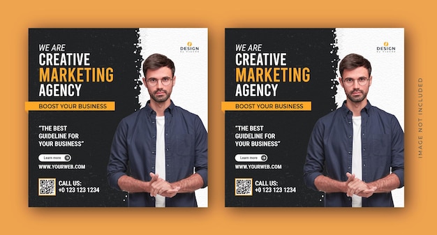Creative marketing agency flyer and creative social media facebook or instagram banner post design