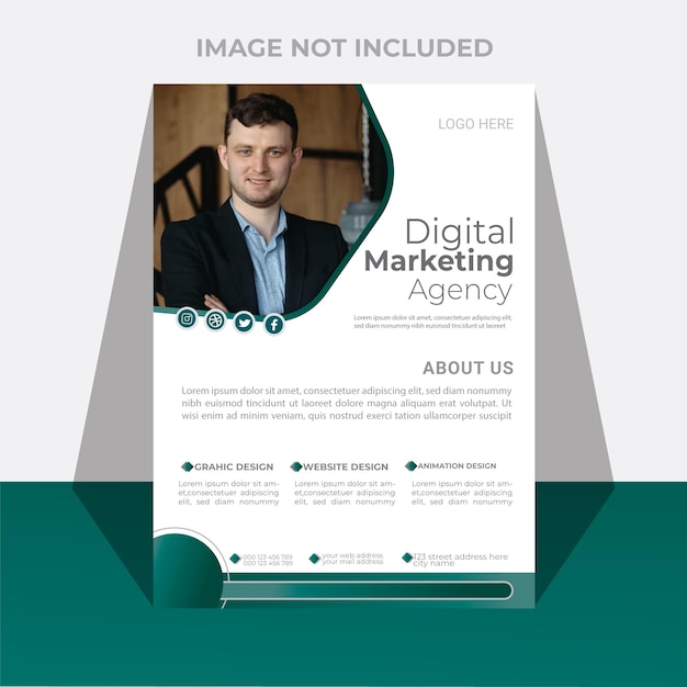 creative marketing agency flyer design template