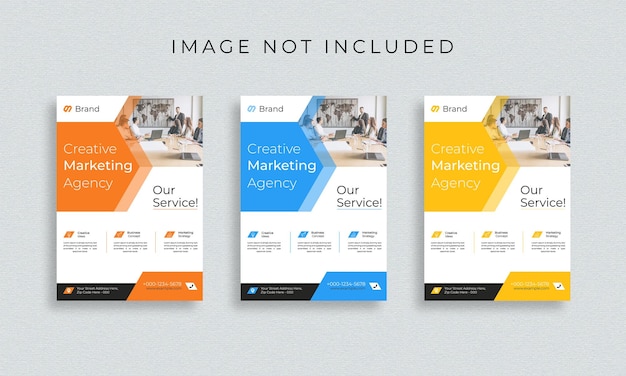 creative marketing agency flyer or poster design template