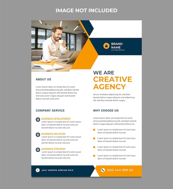 Creative marketing agency flyer template design