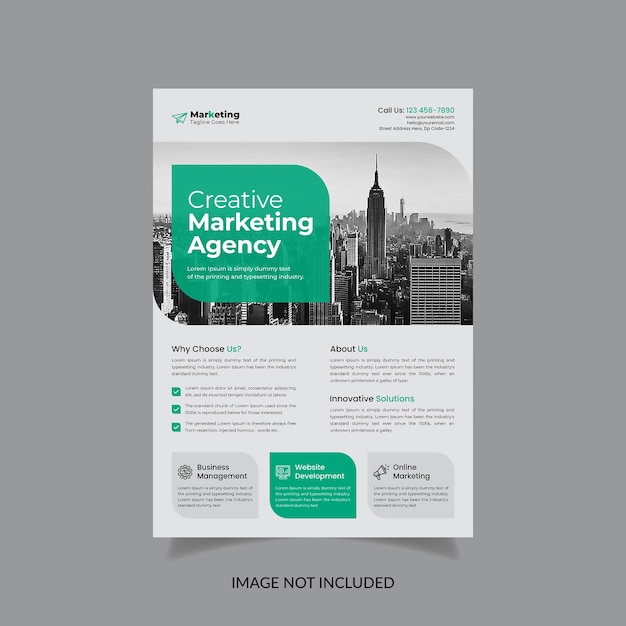 Creative marketing agency flyer template