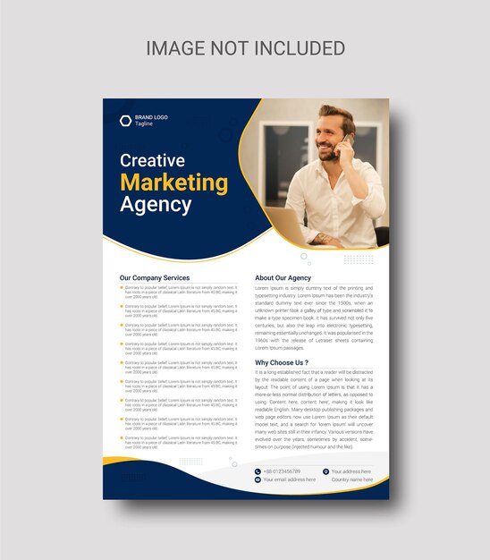 creative marketing agency flyer template