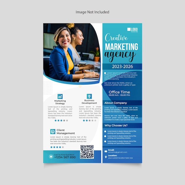 Creative marketing agency flyer template