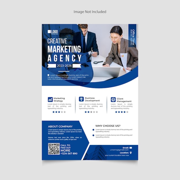 Creative marketing agency flyer template