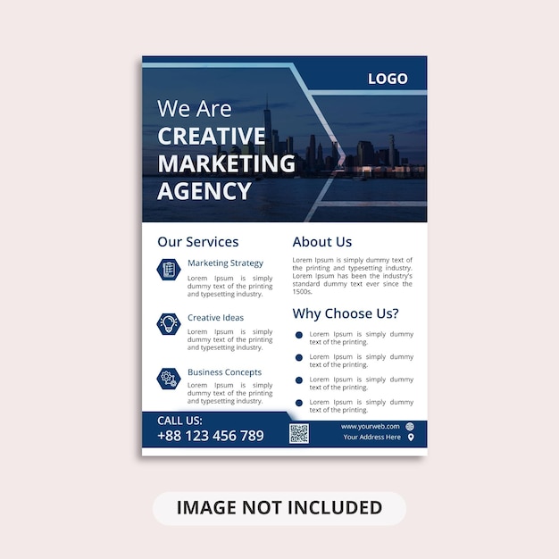 Vector creative marketing agency flyer