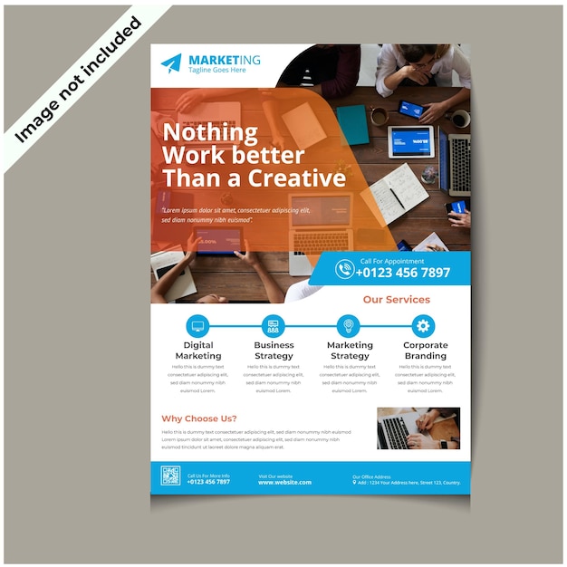 Creative marketing agency flyer