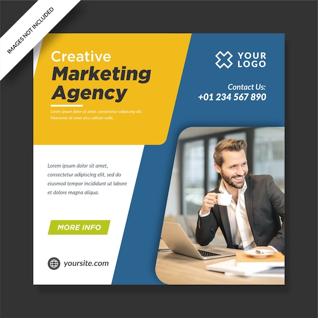 Creative marketing agency instagram post banner social media design