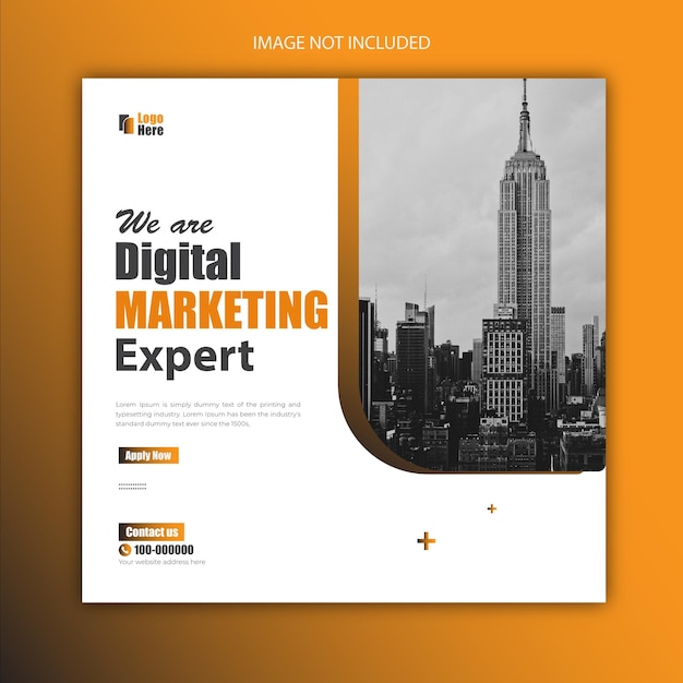 creative marketing agency instagram post and social media banner