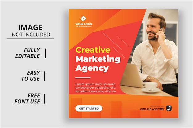 Creative Marketing Agency new Social media banner