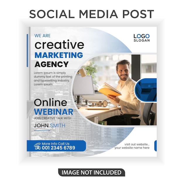 Creative marketing agency social media banner post