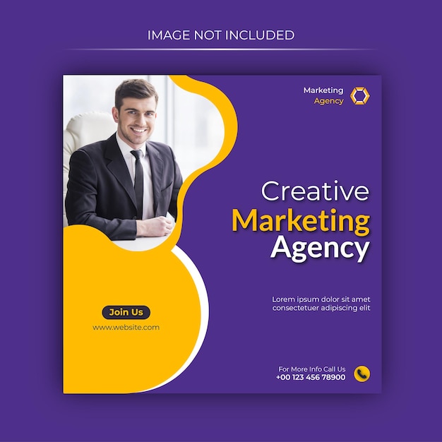 Agenzia di marketing creativo social media post banner design