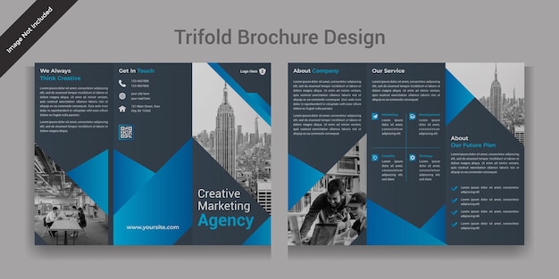 Creative marketing agency trifold flyer brochure design