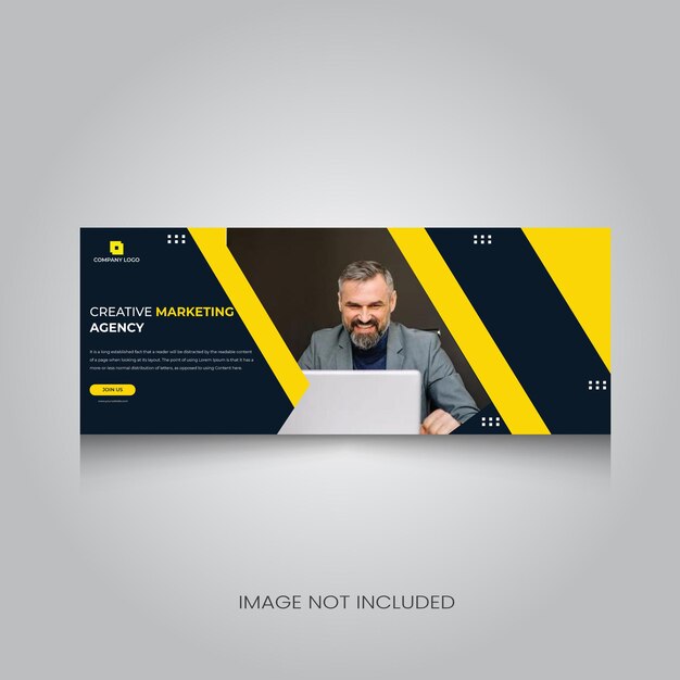 Creative marketing banner template premium vector