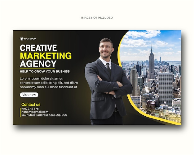 creative marketing business social media banner template