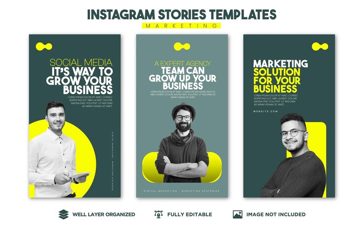 Vector creative marketing concept stories pack