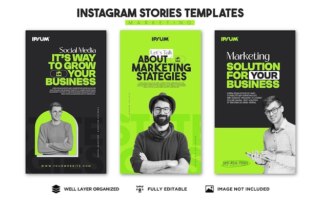 creative marketing concept stories pack