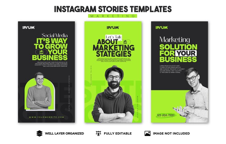 Vector creative marketing concept stories pack