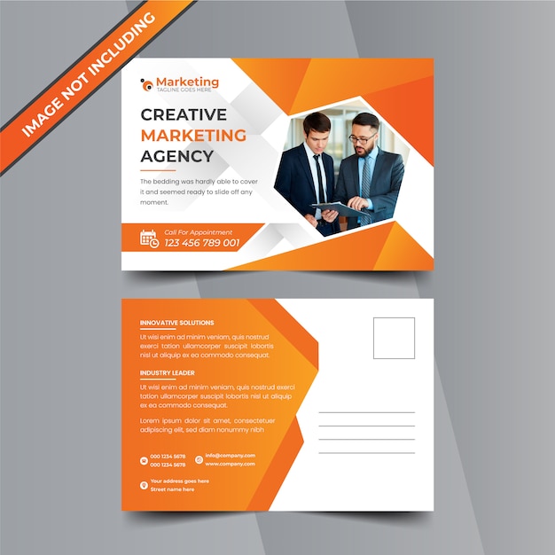 Vector creative marketing postcard design