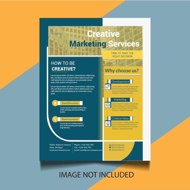 Vector creative marketing service flyer design