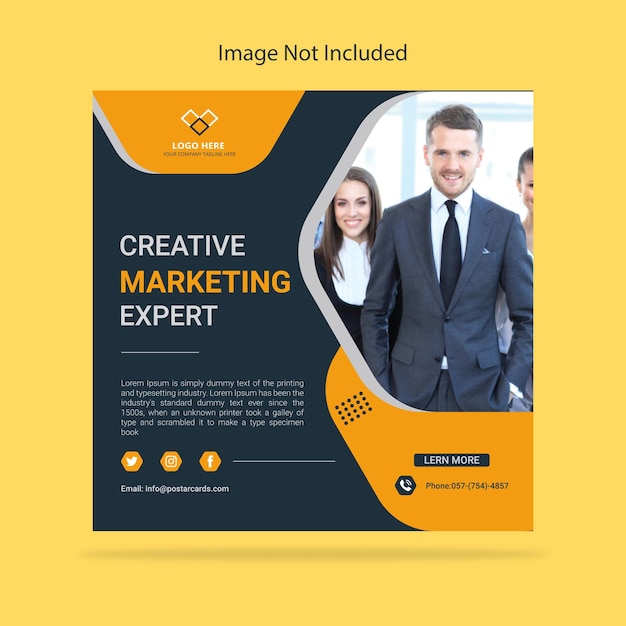 Creative marketing social media and instagram post template