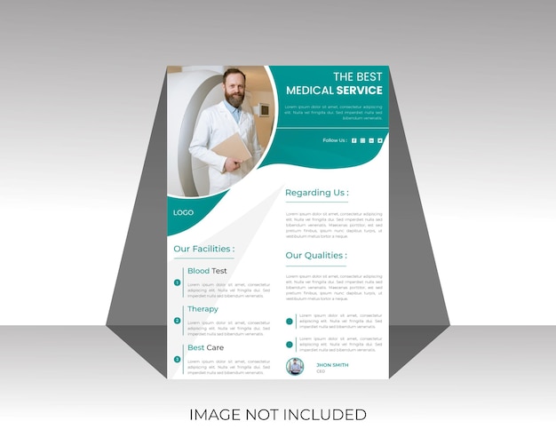 Creative medical flyer template design