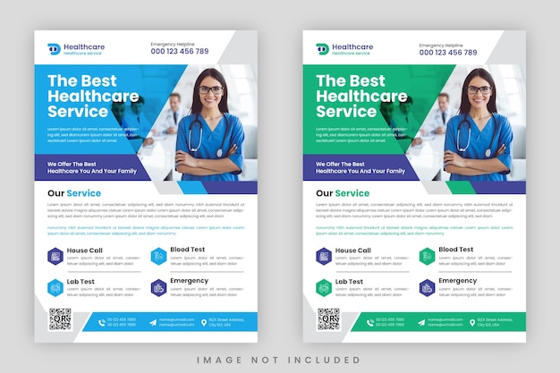 Creative medical healthcare flyer template