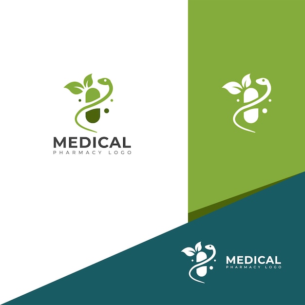 Vector creative medical pharmacy logo design vector template