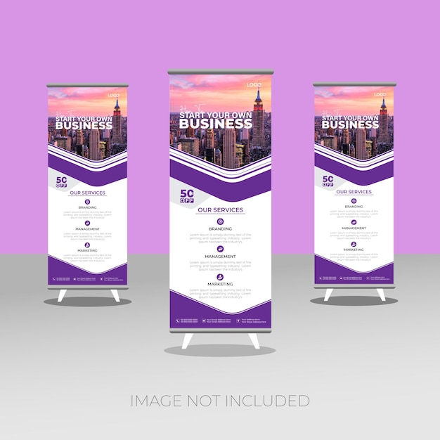 Vector creative medical services rollup banner