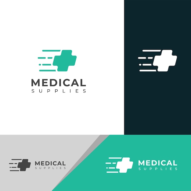 Creative medical supplies vector logo