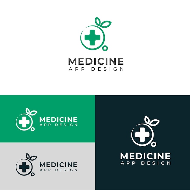 Creative medicine app logo Craetive Healthcare medicine consult logo design template