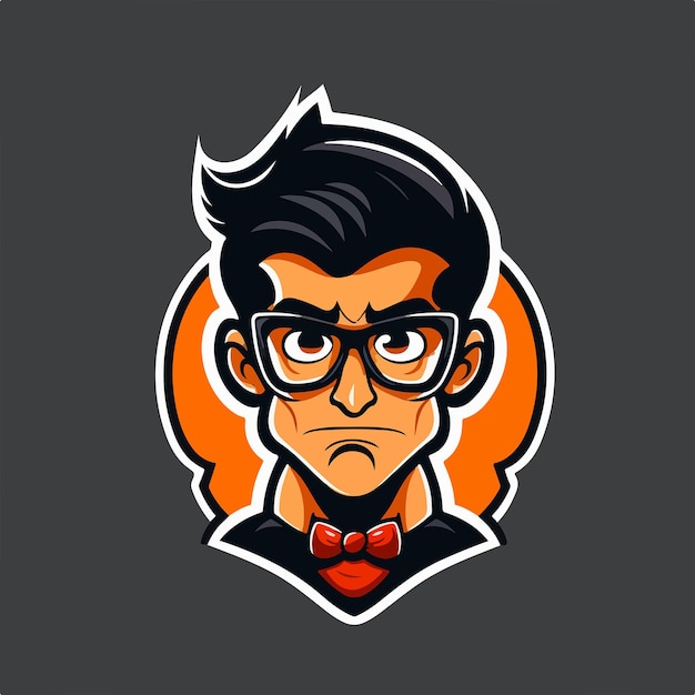 Creative men mascot logo illustration art