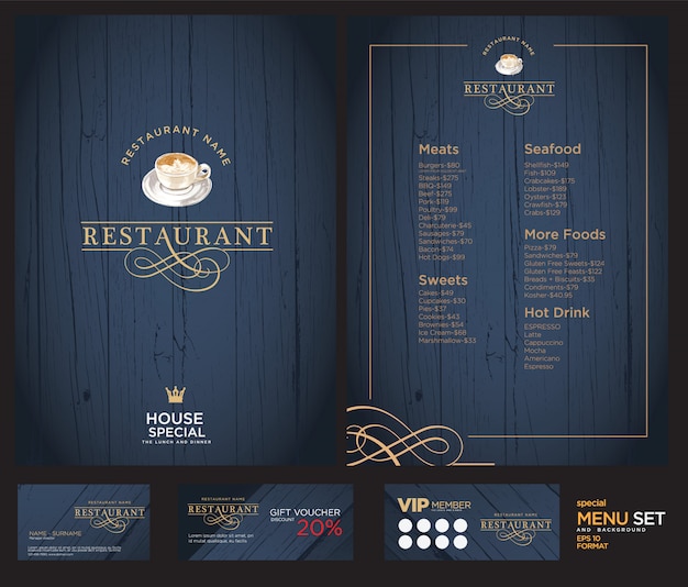 Vector creative menu template