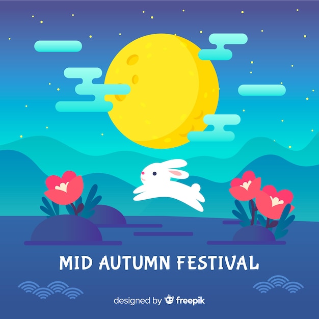 Creative mid autumn festival background