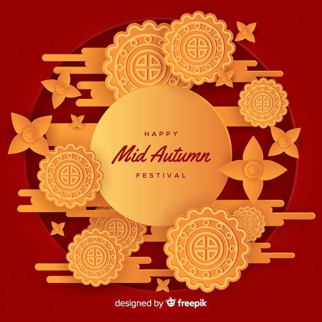 Creative mid autumn festival background