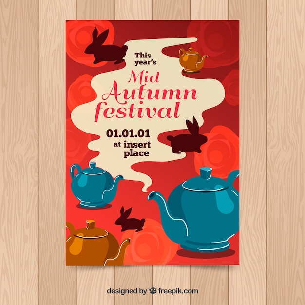 Vector creative mid autumn festival poster