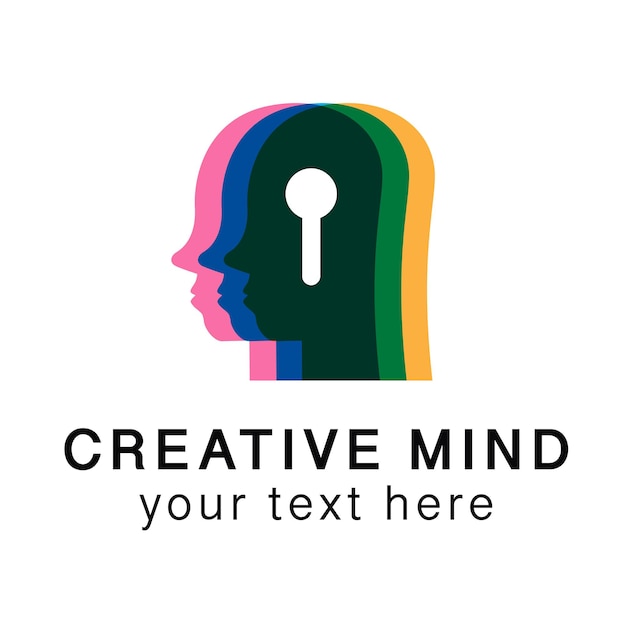 Vector creative mind logo modern style