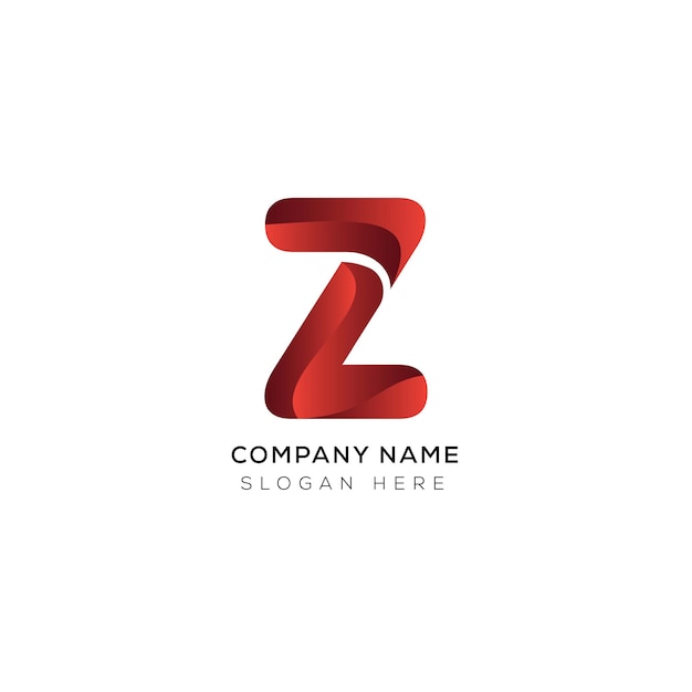 Creative minimal 3d letter z logo design