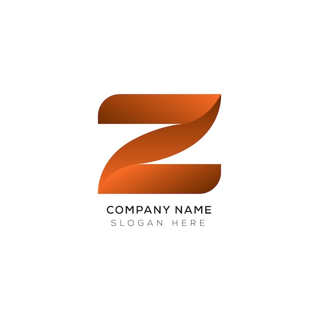 Design creativo del logo 3d lettera z minimale