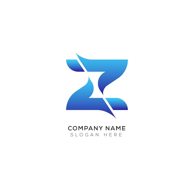 Vector creative minimal 3d letter z logo design